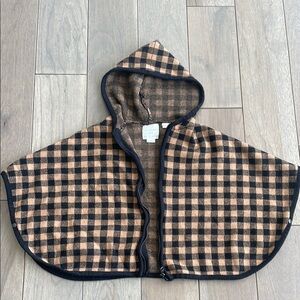 Zara Kids Checkered Hooded Cape
